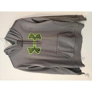 Under Armour Gray Hoodie with Neon Green Logo